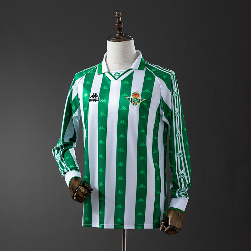 Camiseta retro de manga larga Betis Home 95-97, tallas S-XXL